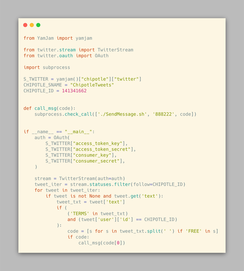 An image of the source code.